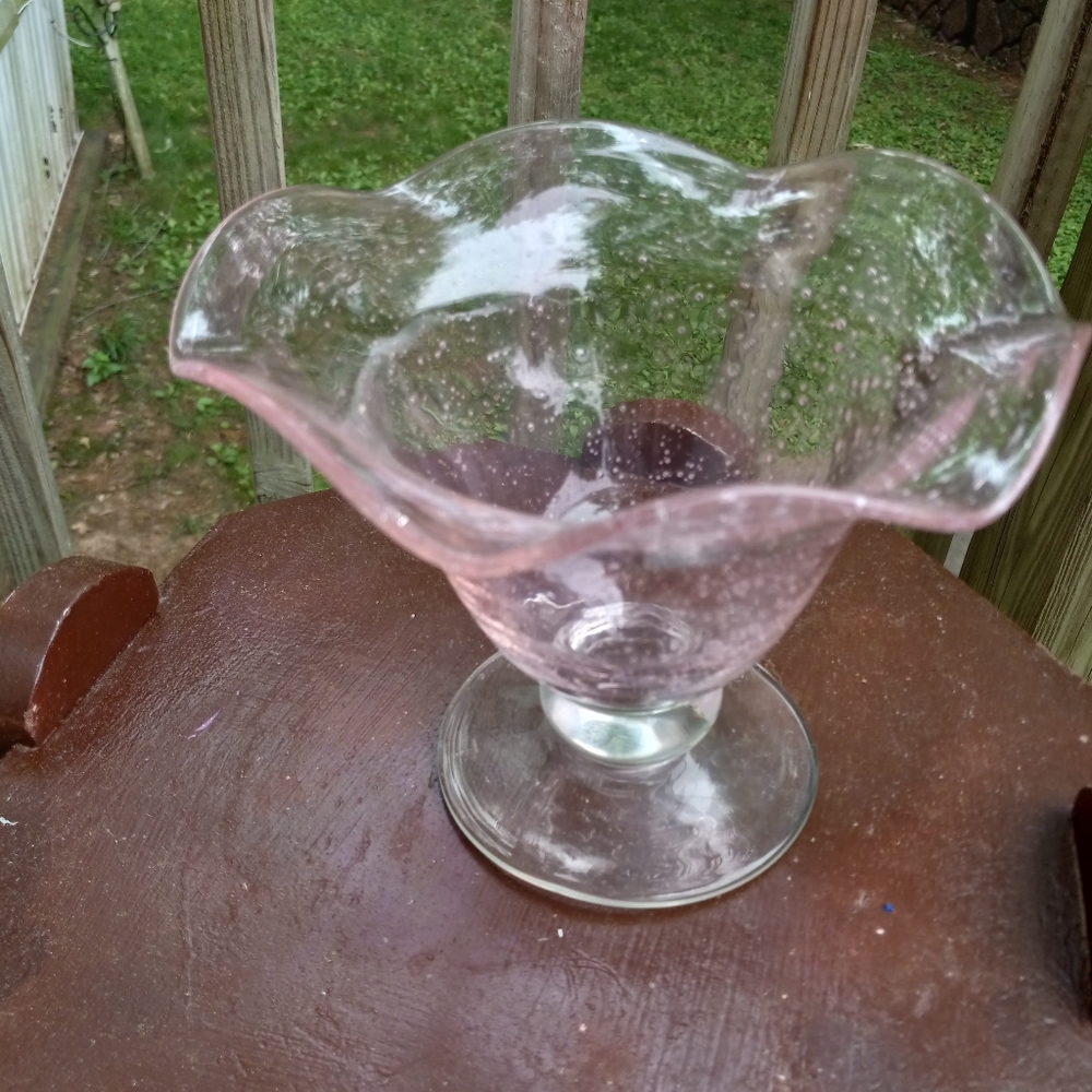 MCM Art Glass Compote